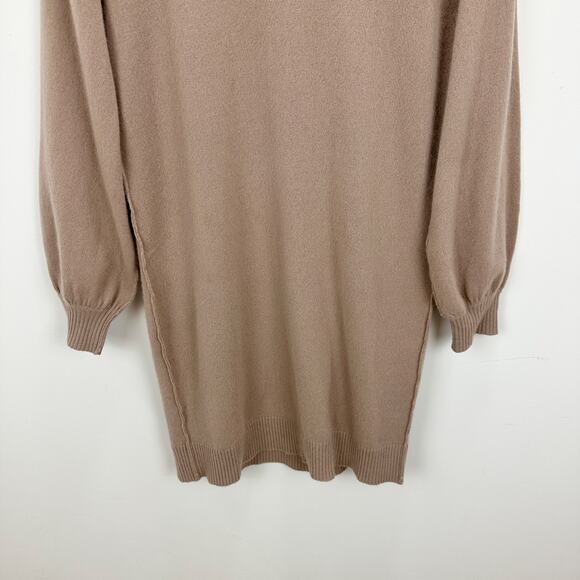 Antonio Melani Cashmere Dress Mockneck Taupe Beige Relaxed Minimalist Small - Picture 10 of 11